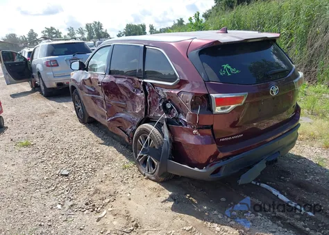 2016 Toyota Highlander Xle V6 z USA, uszkodzony, nr VIN 5TDJKRFH8GS330184